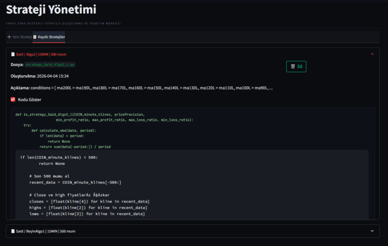 Preview your own strategy' code