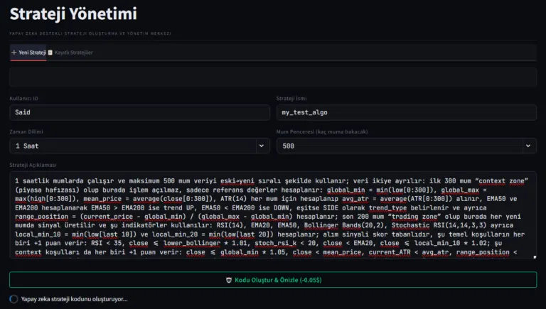 strategy creation with AI
