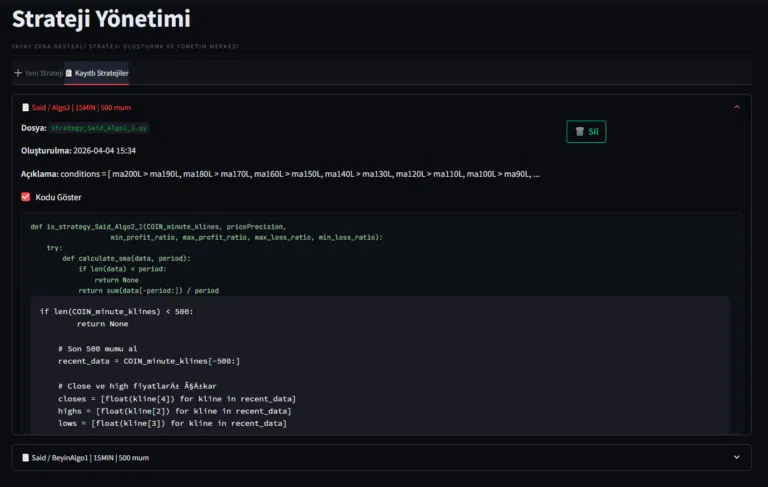 Preview your own strategy' code